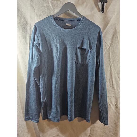 Arturo Calle Mens Blue Long Sleeve Round Neck T-Shirt Size Medium - Picture 1 of 7